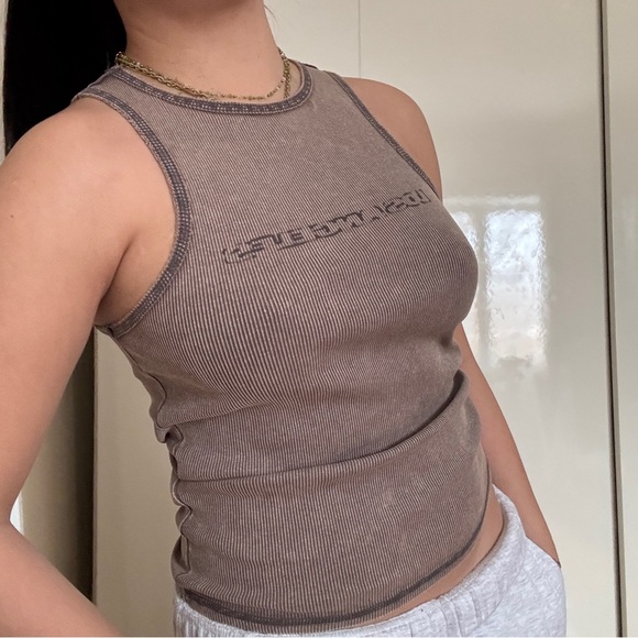 H&M Taupe Ribbed Tank Top - Picture 4 of 8
